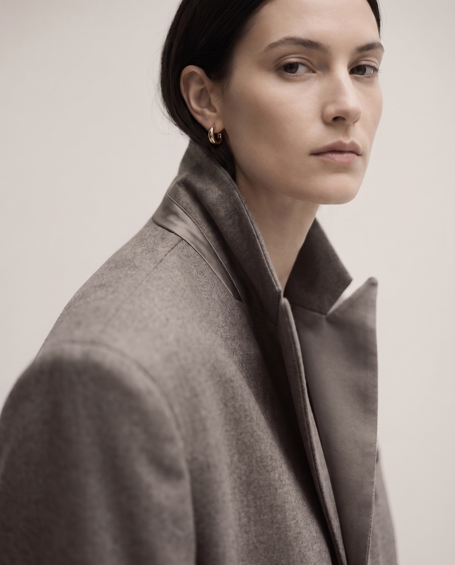 The Satin Lapel: hand-finished collar detail